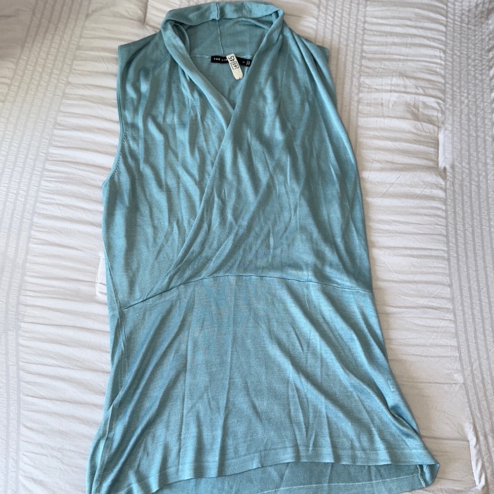 Light blue, super soft blouse top